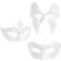Creativ Company Maskerad Mask av Kartong Vita 12 st