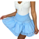 GlamDoll Fashion Frankie High Waisted Tiered Mini Skirt - Baby Blue