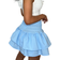 GlamDoll Fashion Frankie High Waisted Tiered Mini Skirt - Baby Blue