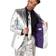 OppoSuits Shiny Silver Kostym