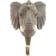 Wildlife Garden Hand-Carved Elephant Coat Hook 2.9"