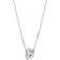 Snö of Sweden Connected Pendant Heart Necklace - Silver/Transparent