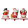 GlitzHome Santa, Snowman, Penguin Decoration 6.2" 3pcs