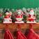 GlitzHome Santa, Snowman, Penguin Decoration 6.2" 3pcs