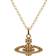 Vivienne Westwood Man Mini Bas Relief Orb Pendant Necklace - Gold/Topaz