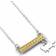 Harry Potter Hufflepuff Bar Necklace - Silver/Gold