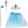 Toi Toys Ice Princess Costume for Children with Fairy Pole Crown Skirt and Hairstyle