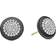 Lagos Stud Earrings - Silver/Black/Diamonds