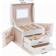 Songmics 3-Tier Jewelry Box - White