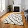 Think Rugs Diamond Geometric White, Black 200x290cm