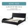 Hoomic King Size Platform with Adjustable Headboard