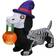 Joyin Inflatable Decorations Tall Skeleton Wiener Dog