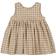 Wheat Pinafore Wrinkle Dress - Golden Dove Check (5200h-467-5094)