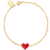 Sophie By Sophie Heart Bracelet - Gold/Red