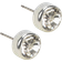 Blomdahl Bezel Stud Earrings - Silver/Transparent