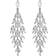 Jon Richard Statement Drop Earrings - Silver/Transparent