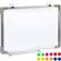 tectake Whiteboard Magnetic Board + 12 Magnets 60x45x2cm