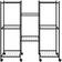 vidaXL Flower Stand with Wheels 84cm Planteopsats