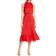 Sam Edelman High Neck Tiered Hem Sleeveless Midi Dress - Red