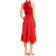 Sam Edelman High Neck Tiered Hem Sleeveless Midi Dress - Red