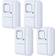 Jasco GE Battery Operated Magnetic Window Or Door Alarm 4-pack