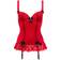 LoveHoney Plus Size Seduce Me Red Push-Up Basque Set