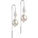 Aqua Dulce Rita Earrings - Silver/Pearls