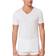 Schiesser Deep V Neck Organic Cotton Short Sleeved Shirt 2-pack - White