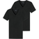 Schiesser Deep V Neck Organic Cotton Short Sleeved Shirt 2-pack - Black