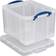 Really Useful Boxes Plastic Clear Storage Box 35L