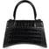 Balenciaga Small Hourglass Crocodile Handbag - Black