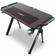 Drift DRDZ150 Gaming table with table top carbon fiber covered with a full size mouse pad, headset holder, RGB side extension, cable organizer - Black, 1160x600x750mm