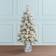 Puleo International 3.5ft. Potted Flocked Norwegian Pine Christmas Tree 42"