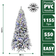 Fraser Hill Farm 6.5-ft. Pre-Lit Snow Flocked Alaskan Pine Artificial Christmas Tree 78"