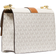 Michael Kors Greenwich Small Color Block Logo and Saffiano Leather Crossbody Bag - Vanilla/Acorn
