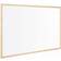 Bi-Office Non Magnetic Melamine Whiteboard Pine Wood Frame 40x30cm