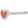 Stine A Petit Love Heart Coral Earstick - Silver/Red