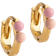 ENAMEL Copenhagen Paula Hoops 6mm - Gold/Pink/Beige
