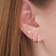ENAMEL Copenhagen Paula Hoops 10mm - Gold/Pink/Beige
