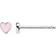Stine A Petit Love Heart Earring - Silver/Light Pink