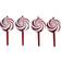 Nearly Natural Candy Cane Lollipop Red Christmas Tree Ornament 17.8cm 4pcs