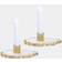 Classic Touch Flat Agate Candlestick 4"