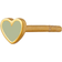 Stine A Petit Love Heart Earring - Gold/Olive