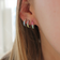 Stine A Petit Circus Huggie Earring - Silver/Pink/Yellow