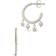 Sterling Forever Celeste Hoop Earrings - Silver/Transparent