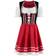 Hisab Joker Oktoberfest Dirndl Svart/Röd Maskeraddräkt