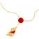 Disney Winnie The Pooh Floating Balloon Necklace - Gold/Red