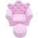 Homcom Children's Pink Princess Armchair & Footstool Set