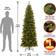 National Tree Company 7.5' North Valley Spruce Pencil Slim Hinged with Lights Christmas Tree 90"