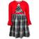 Bonnie Jean Plaid Dress With Shrug 2-Piece Set